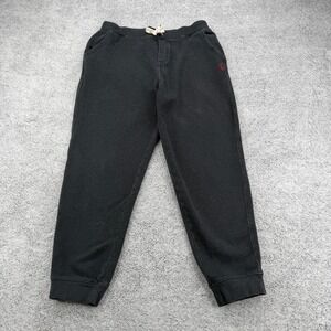 Polo Ralph Lauren Jogger Pants Boys XL Charcoal Gray Drawstring Fleece Red Pony
